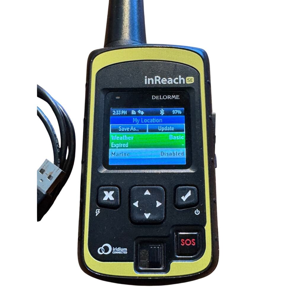 DeLorme inReach SE Satellite Communicator Model INRCH20 Handheld GPS Transmitter